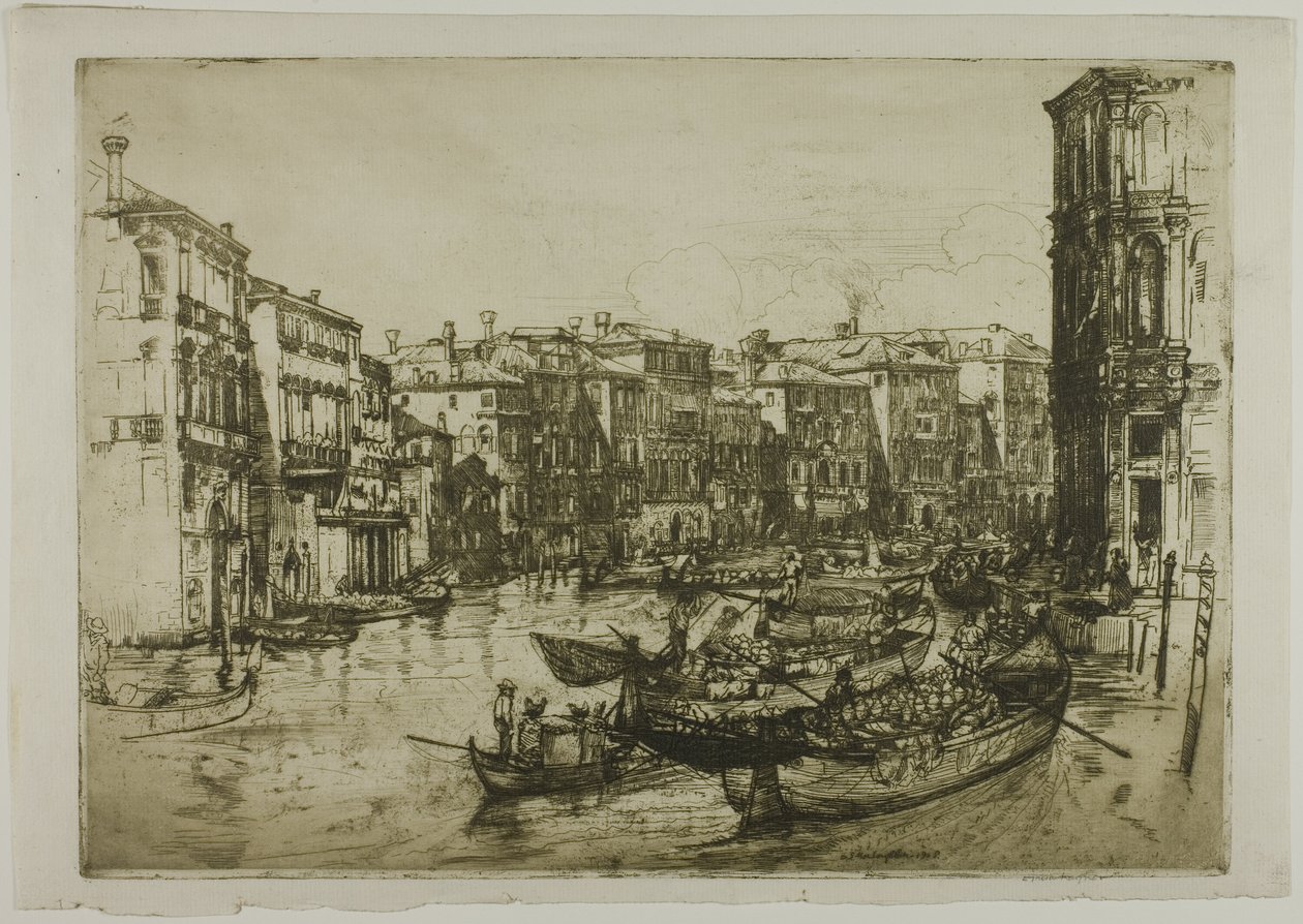 El mercado, Venecia de Donald Shaw MacLaughlan