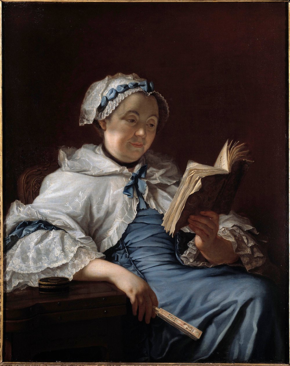 Retrato de Madame Nonotte (pintura de Donat Nonotte) de Donat Nonotte