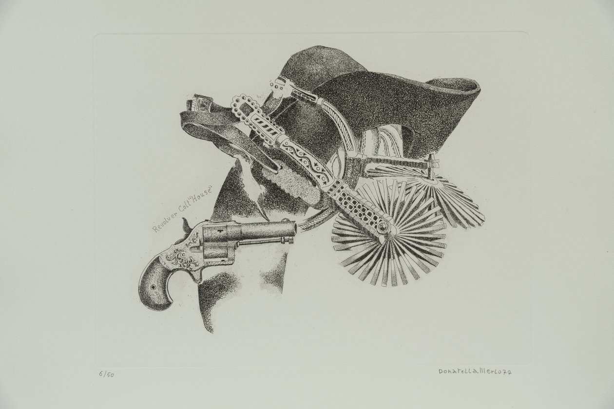 Colt Revolver "House", 1977 (grabado) de Donatella Merlo