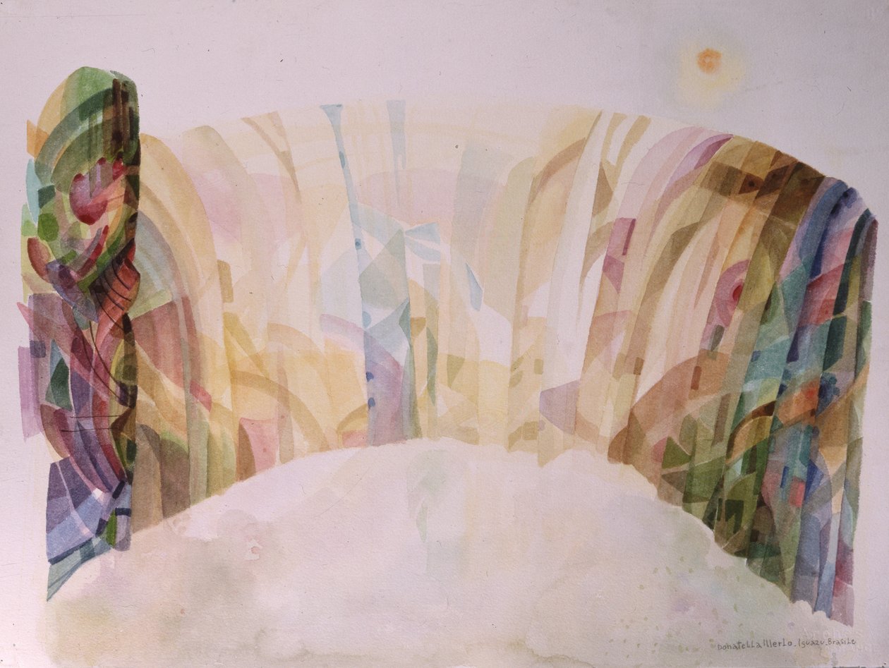 Iguazú, Brasil, Cascada, c.1992 (acuarela sobre papel) de Donatella Merlo