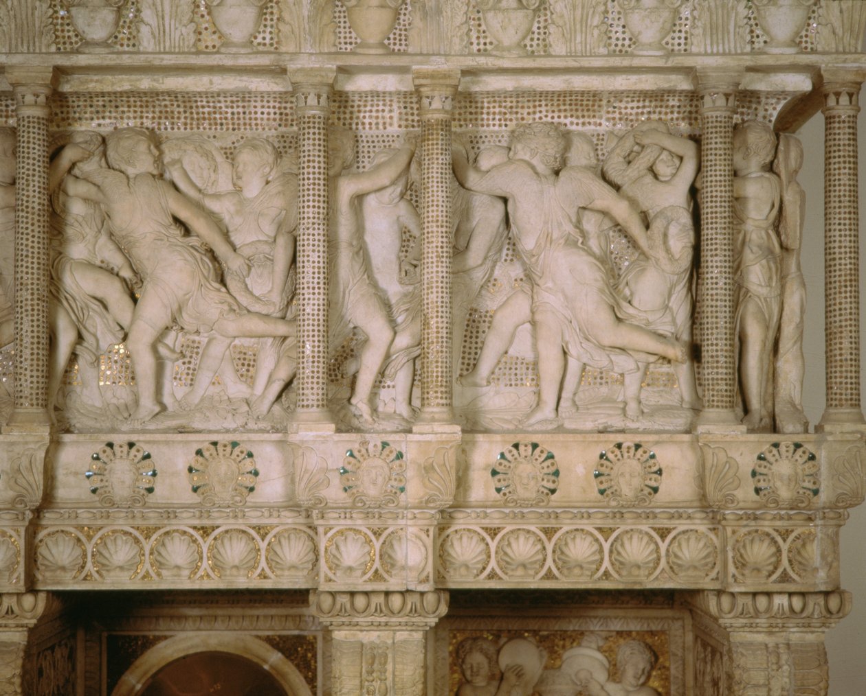 (detalle) de la Cantoria, 1433-38 de Donatello
