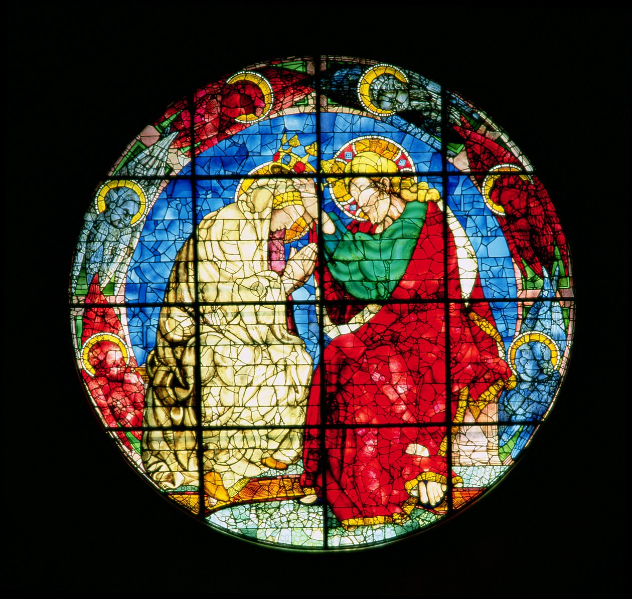 Óculo que representa la Coronación de la Virgen, 1438 de Donatello