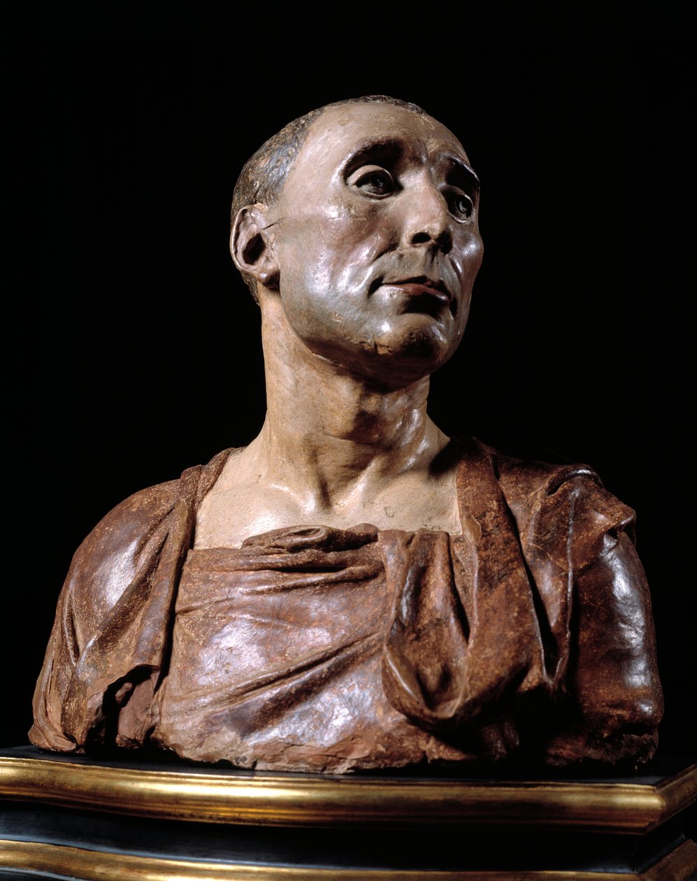 Retrato busto del condottiero Niccolò da Uzzano (1359-1431). Escultura de terracota por Donato de 