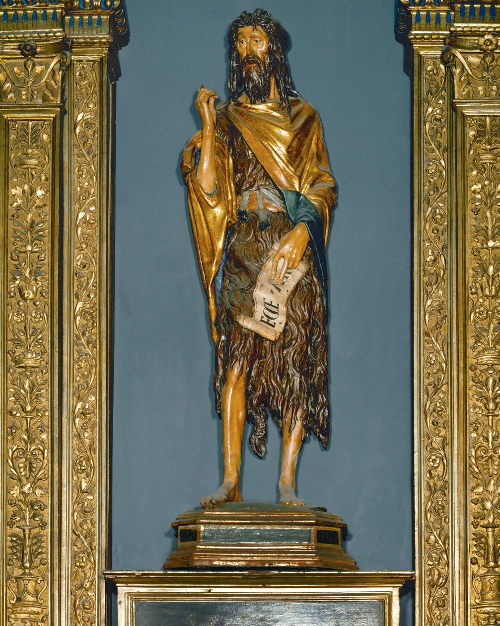 San Juan Bautista. Pintado (madera pintada) de Donatello