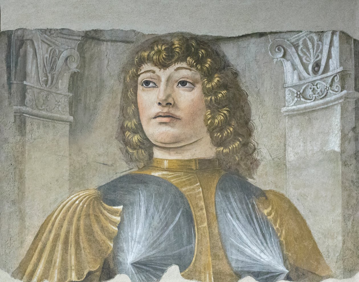 Hombre armado con armadura, c.1487-89 (fresco desprendido) de Donato Bramante
