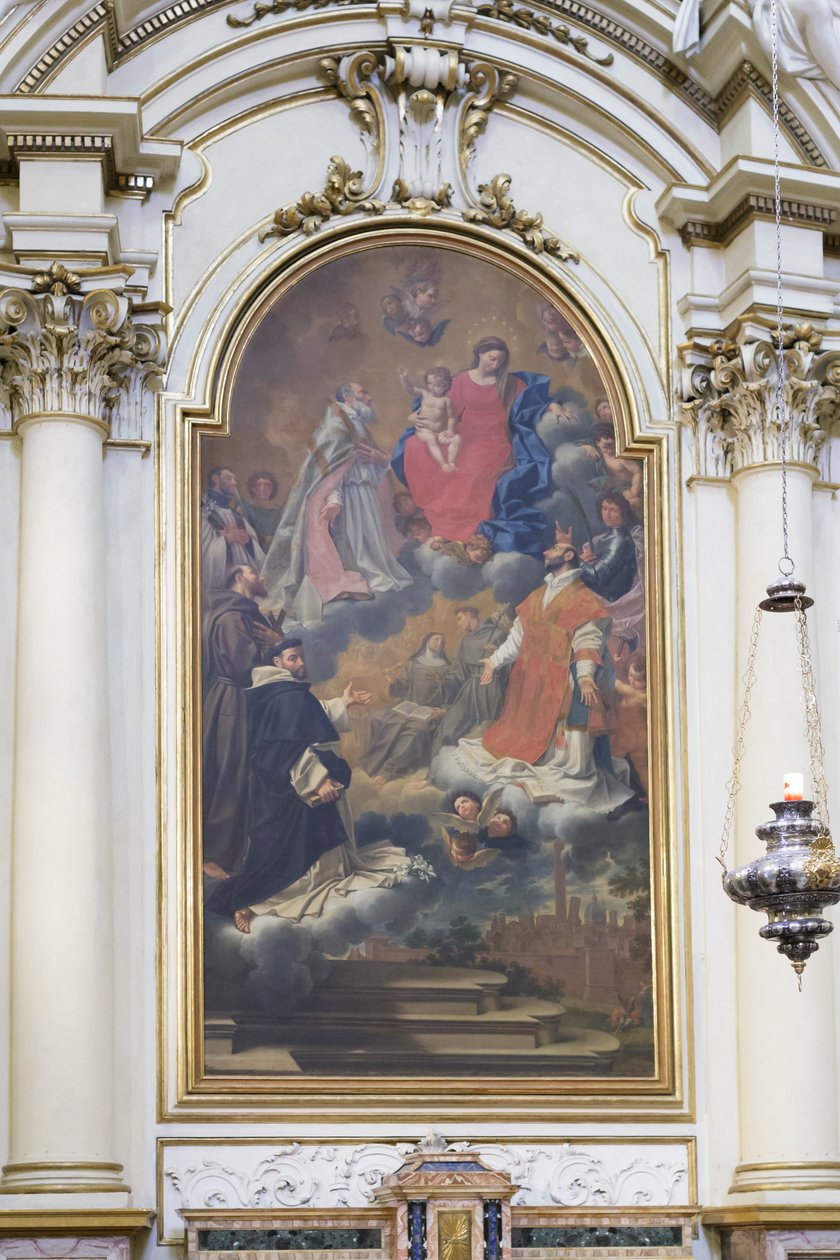 Virgen con los santos patronos de la ciudad de Donato Creti