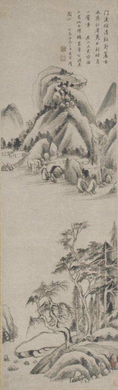 Paisaje, dinastía Ming, 1617 de Dong Qichang