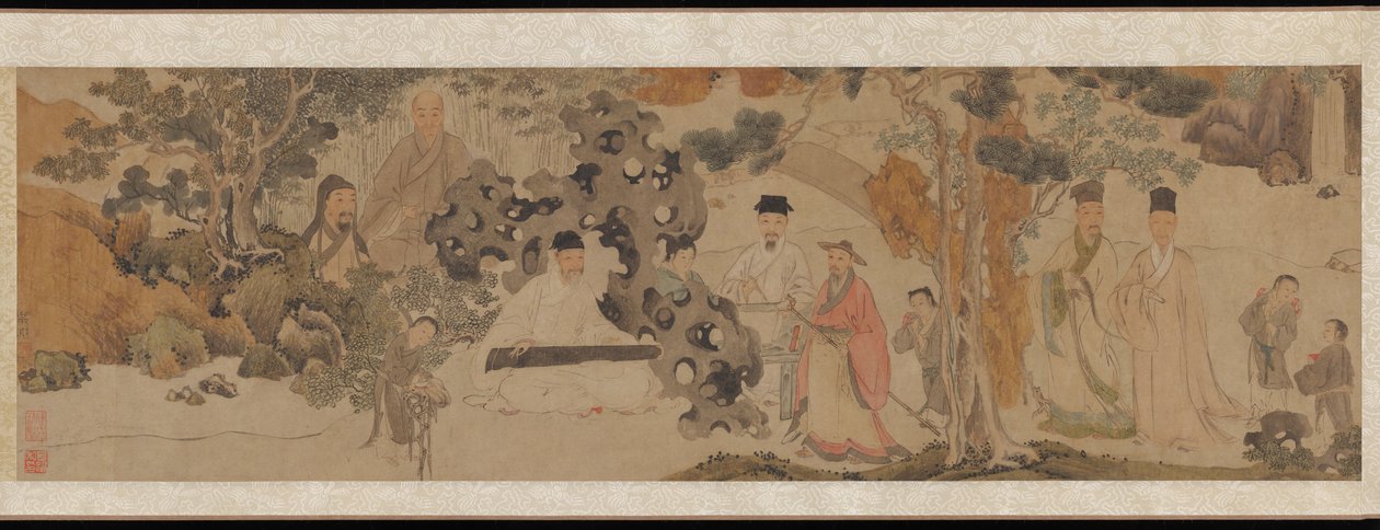 Reunión exaltada en los bosques verdes, c.1620 de Dong Qichang