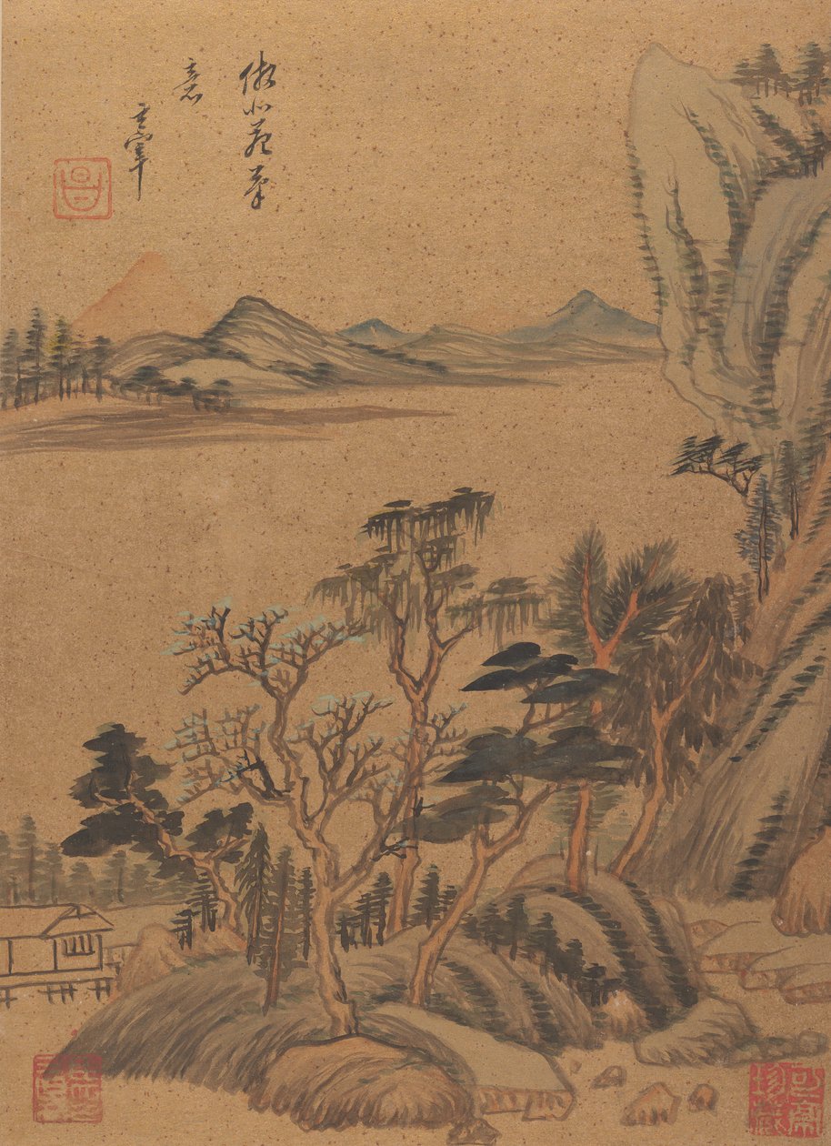 Paisajes y Poemas, siglo XVII, probablemente después de 1625 de Dong Qichang