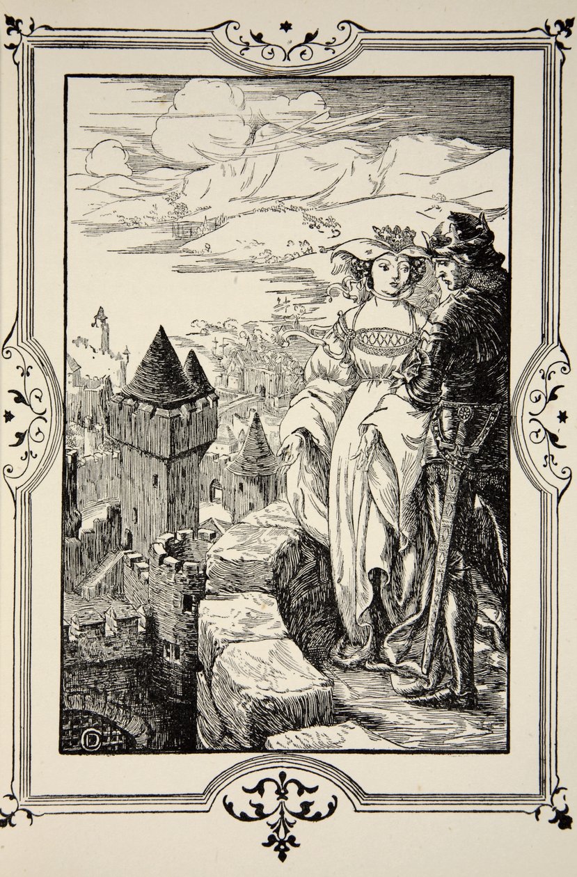 Annoure llevó al rey a las almenas, ilustración de 