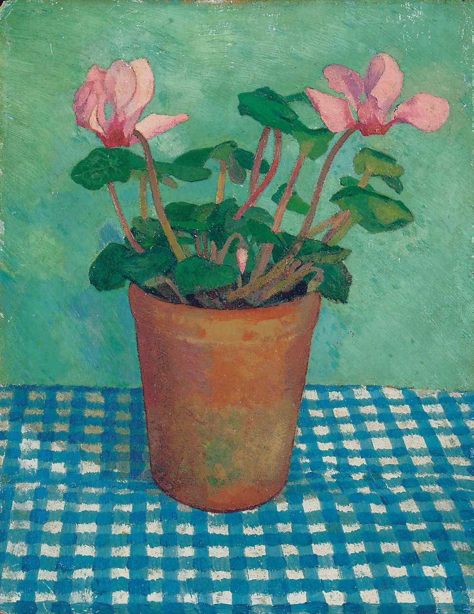 Ciclamen en una maceta de Dora Carrington