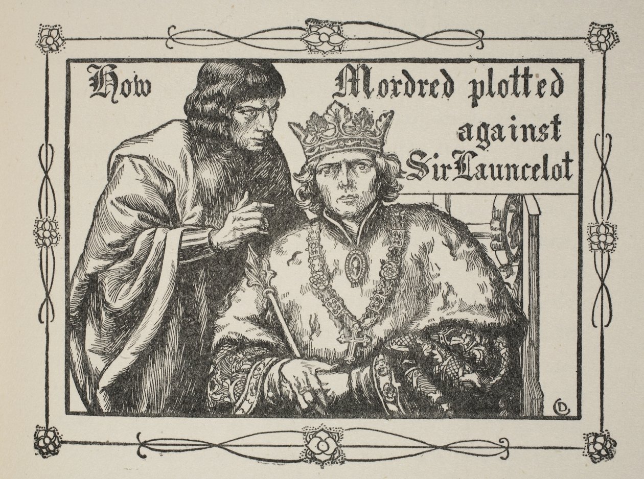 Cómo Mordred conspiró contra Sir Launcelot, ilustración de 