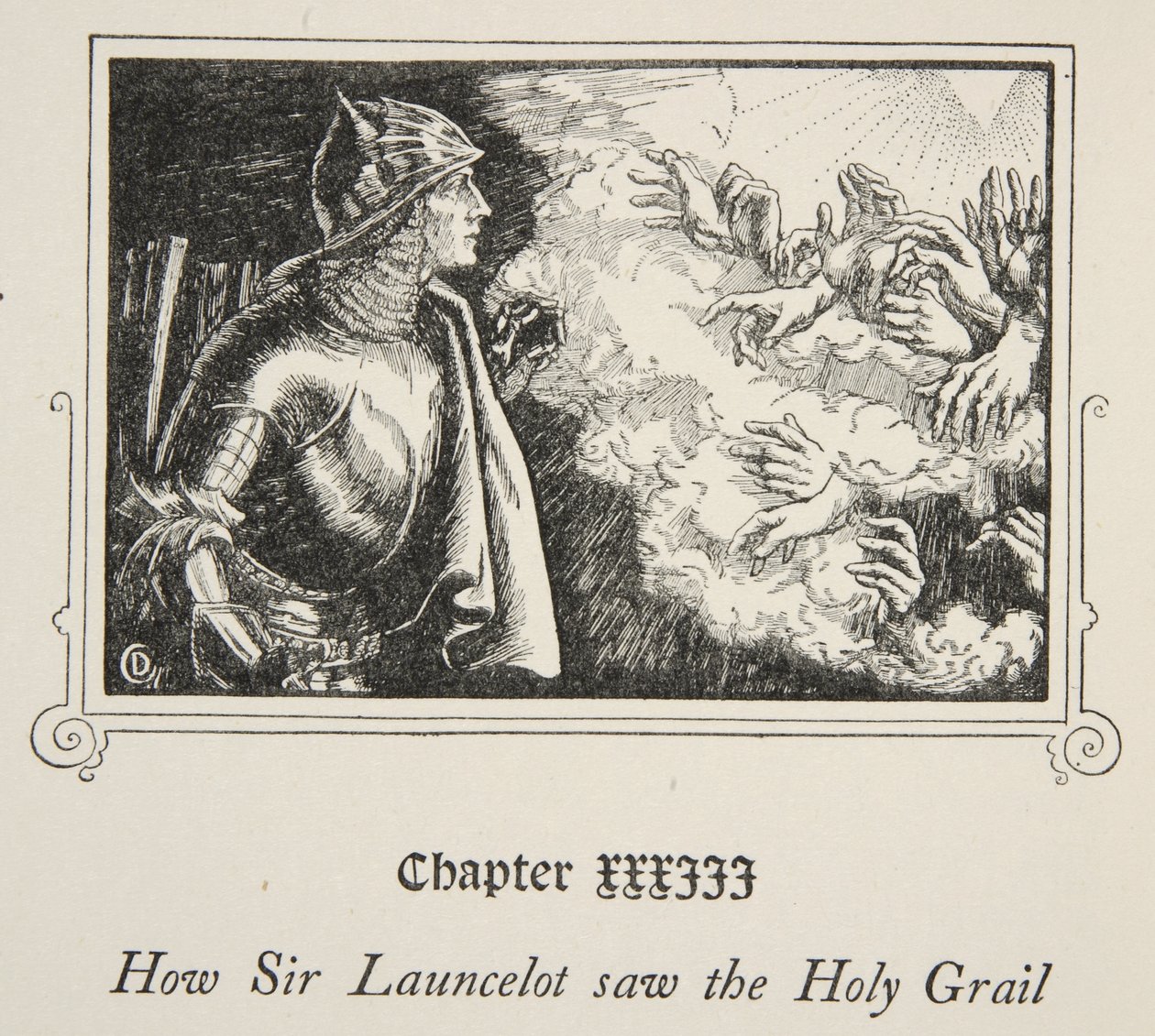 Cómo Sir Launcelot vio el Santo Grial, ilustración de 