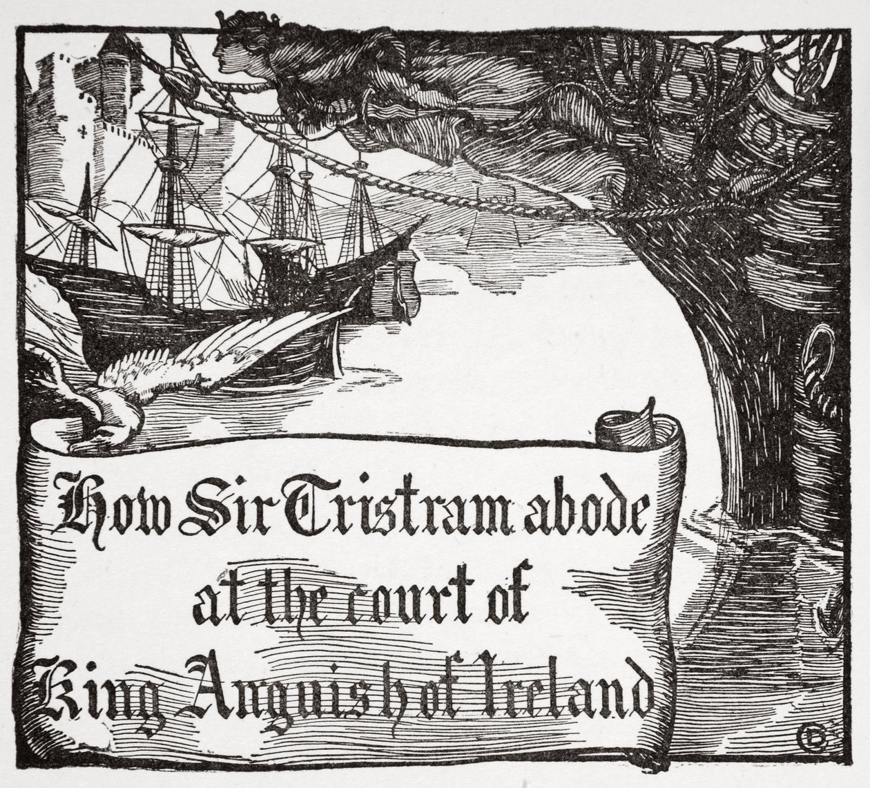 Cómo Tristán permaneció en la corte del Rey Anguish de Irlanda de Dora Curtis