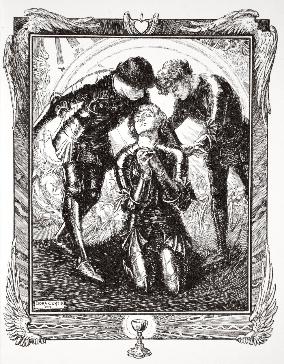 Entonces fueron a Sir Galahad, 1905 de Dora Curtis
