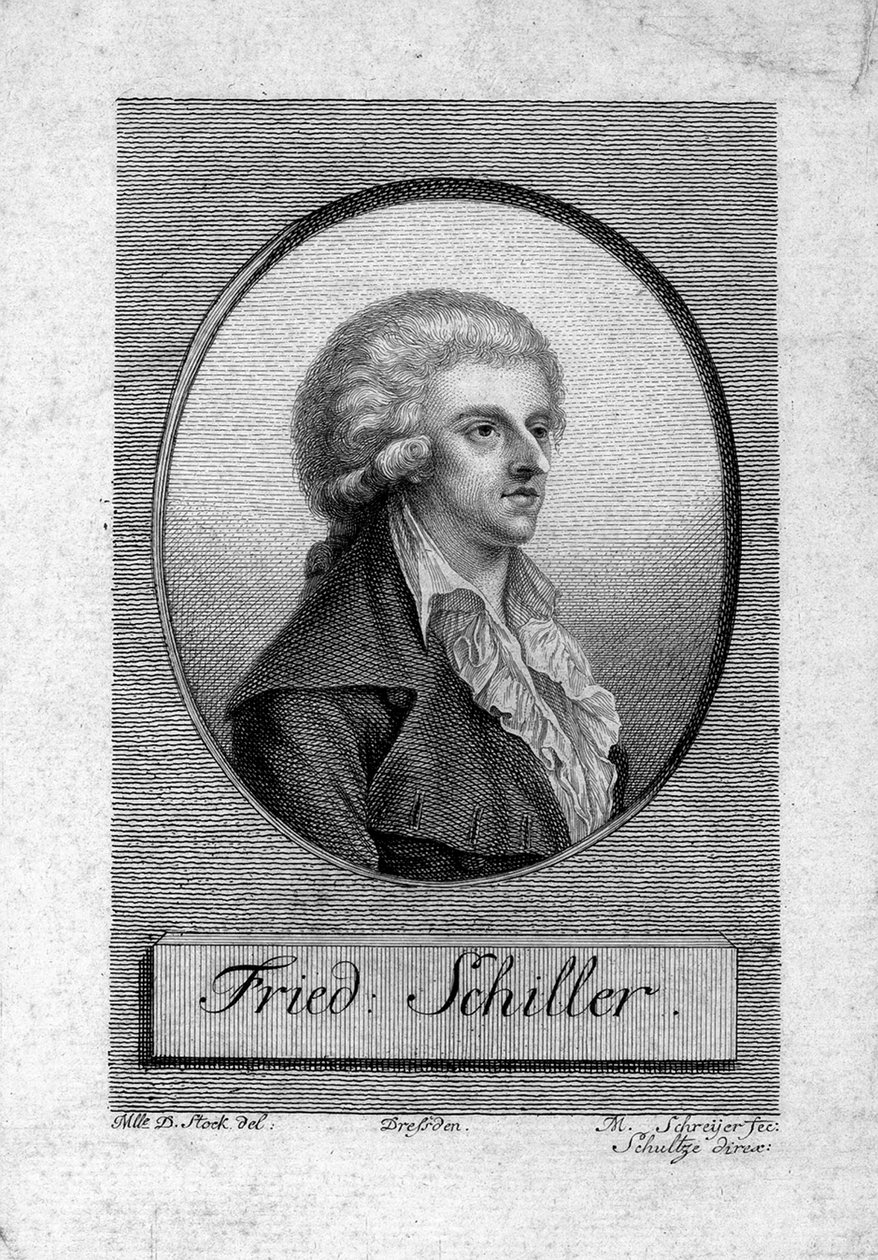Retrato de Friedrich von Schiller de Dora Stock