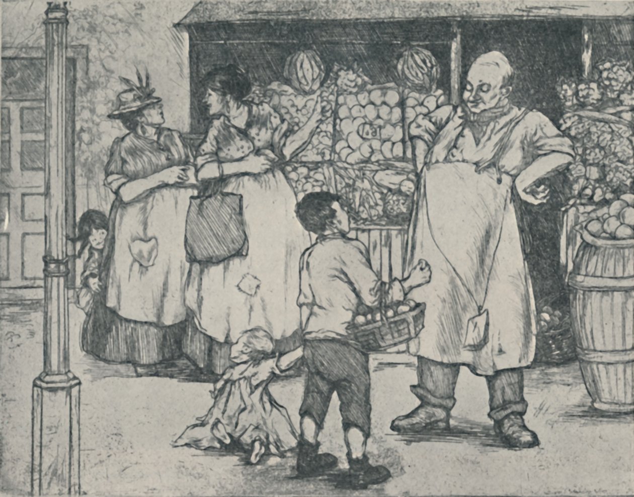 Marketing en los suburbios, 1920 de Doris Davis