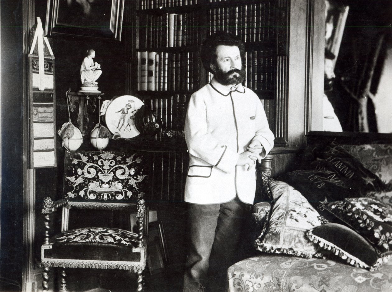 Camille Flammarion (1842-1925) en su estudio, 1893 de Dornac