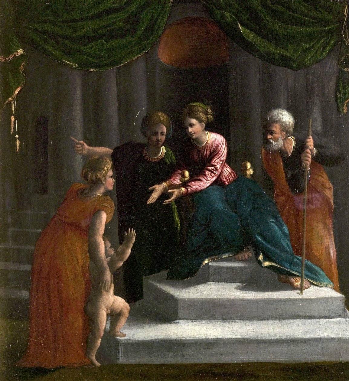 El Niño Jesús aprendiendo a caminar (Presentación en el Templo) de Dosso Dossi