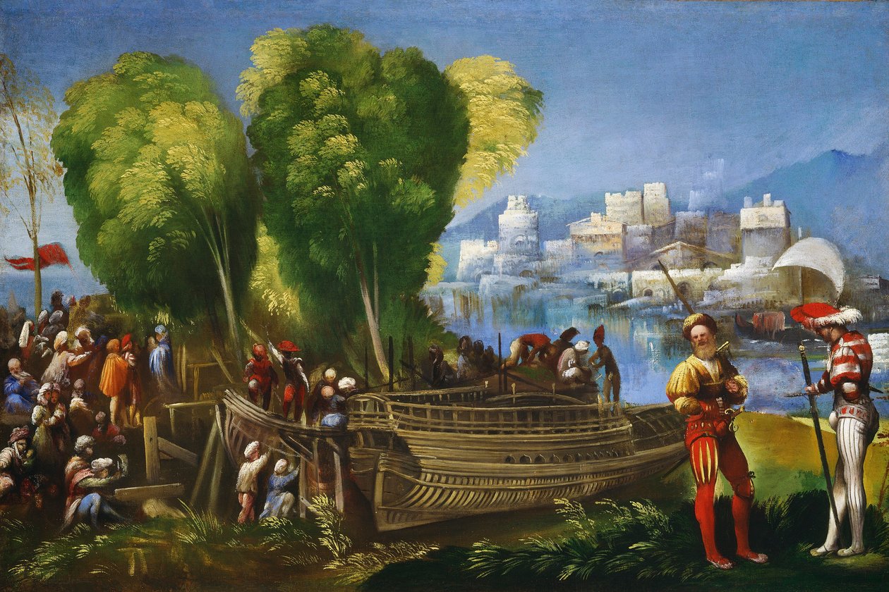 Eneas y Acates en la costa libia de Dosso Dossi