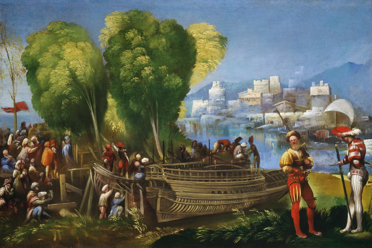 Eneas y Acates en la costa libia de Dosso Dossi
