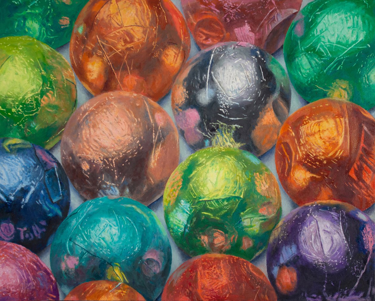 Muchos chocolates, 2022 (óleo sobre lienzo) de Douglas Newton