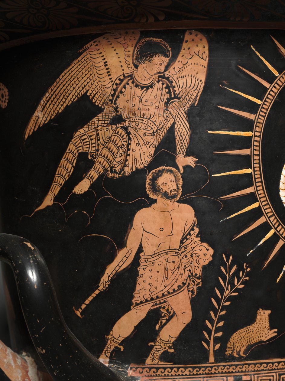 (detalle) de una lekythos de figuras rojas de Douris