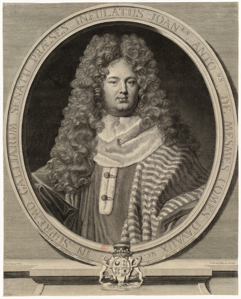 Retrato de Jean-Antoine de Mesmes de Drevet Hyacinthe Rigaud pinxit
