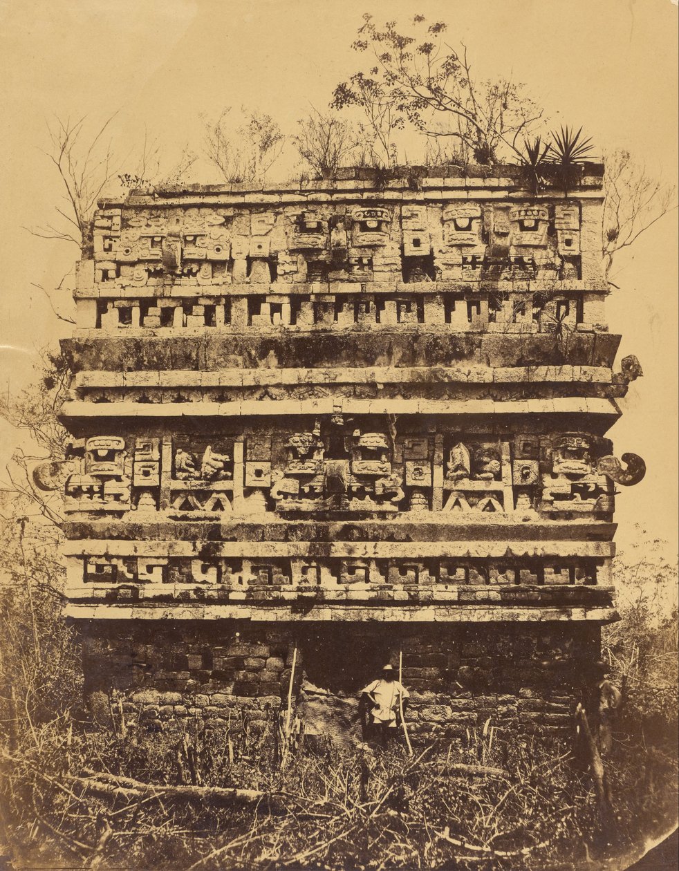 Chichén-Itzá- Ala derecha del Palacio de las Monjas de Désiré Charnay
