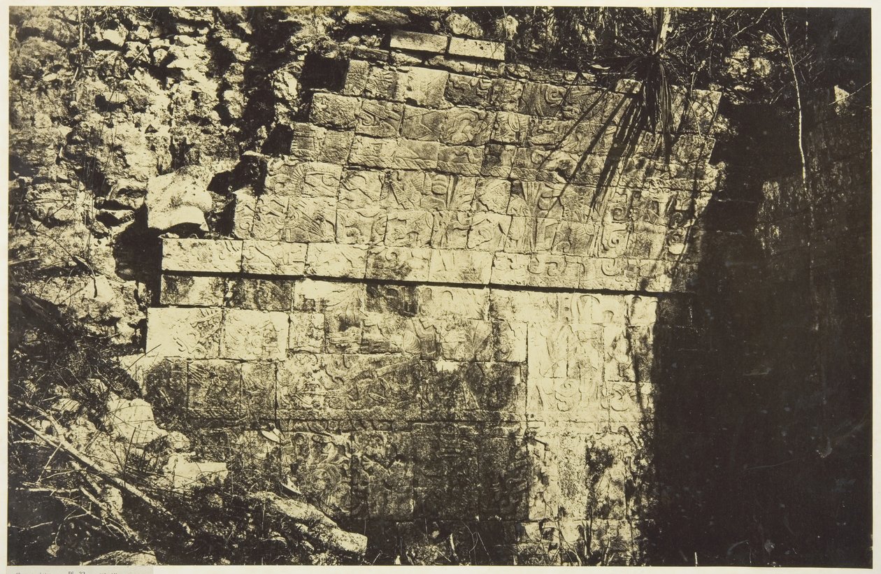 Palacio del Circo en Chichen-Itza, Interior de una sala, 1859 de Désiré Charnay