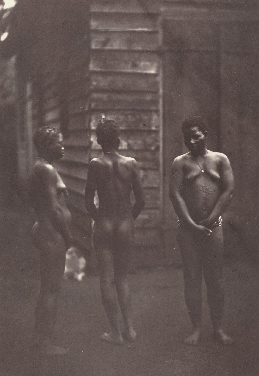 Tres mujeres malgaches (Lámina 30),1863 (foto) de Désiré Charnay