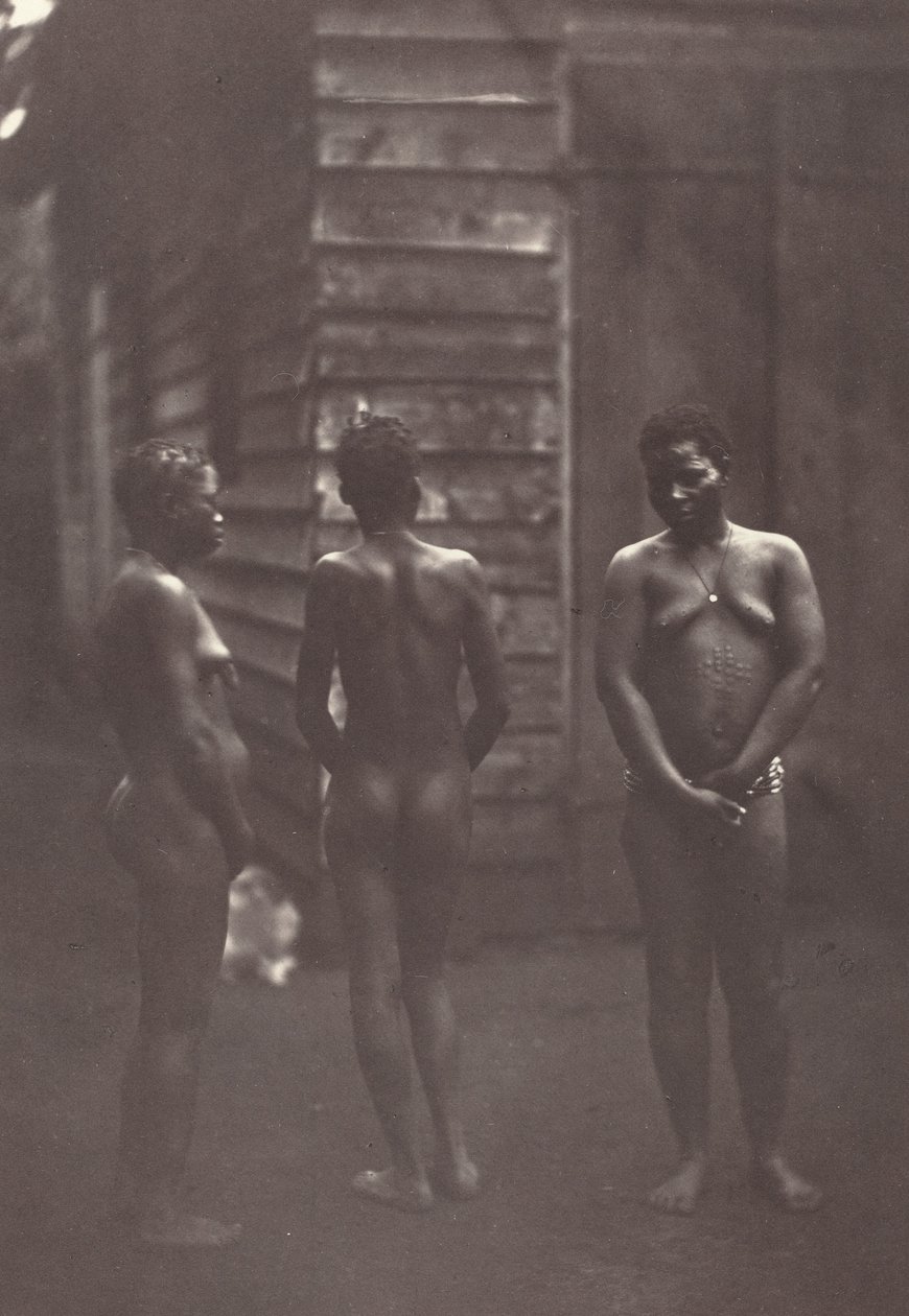 Tres mujeres malgaches Placa 30, 1863 de Désiré Charnay
