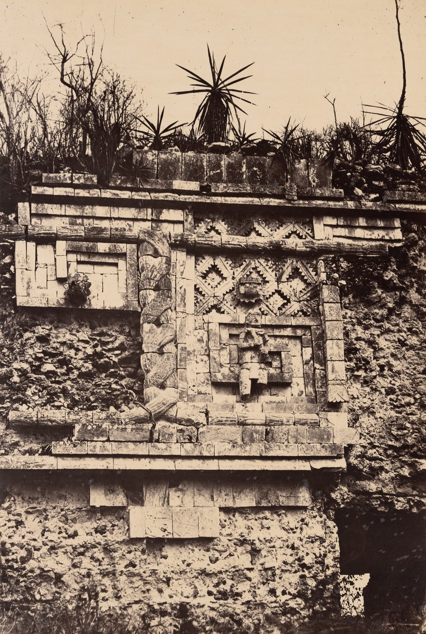 Uxmal, Bajo Relieve Indio, Palacio de las Monjas (Uxmal, Bas Relief de l