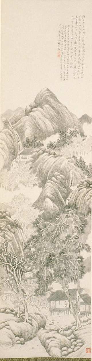 El retiro del plátano morado después de Tang Yin de Du Qian