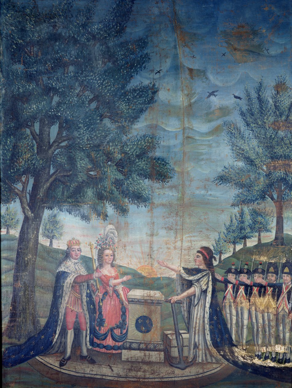 Juramento del Rey, la Reina, la Nación y la Guardia Nacional en el Festival de la Federación, 14 de julio de 1790 de Dubois