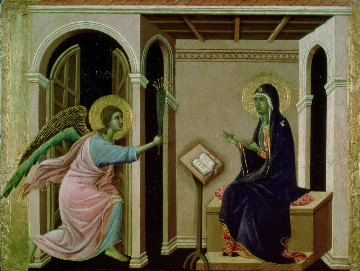Ángel anunciando la muerte de Nuestro Señor a María de Duccio di Buoninsegna