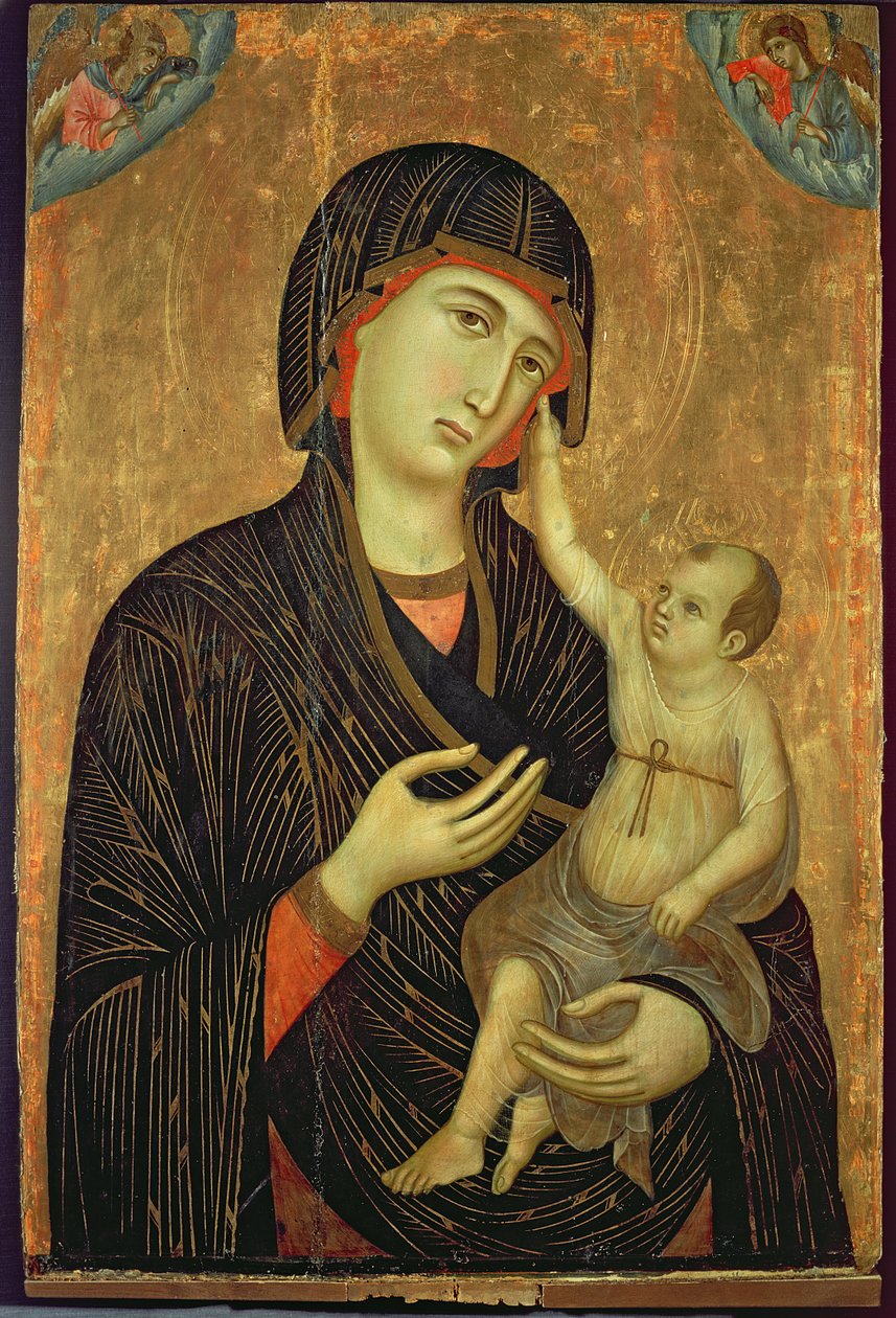 Madonna de Crevole, c.1284 (La Virgen y el Niño con Ángeles) de Duccio di Buoninsegna