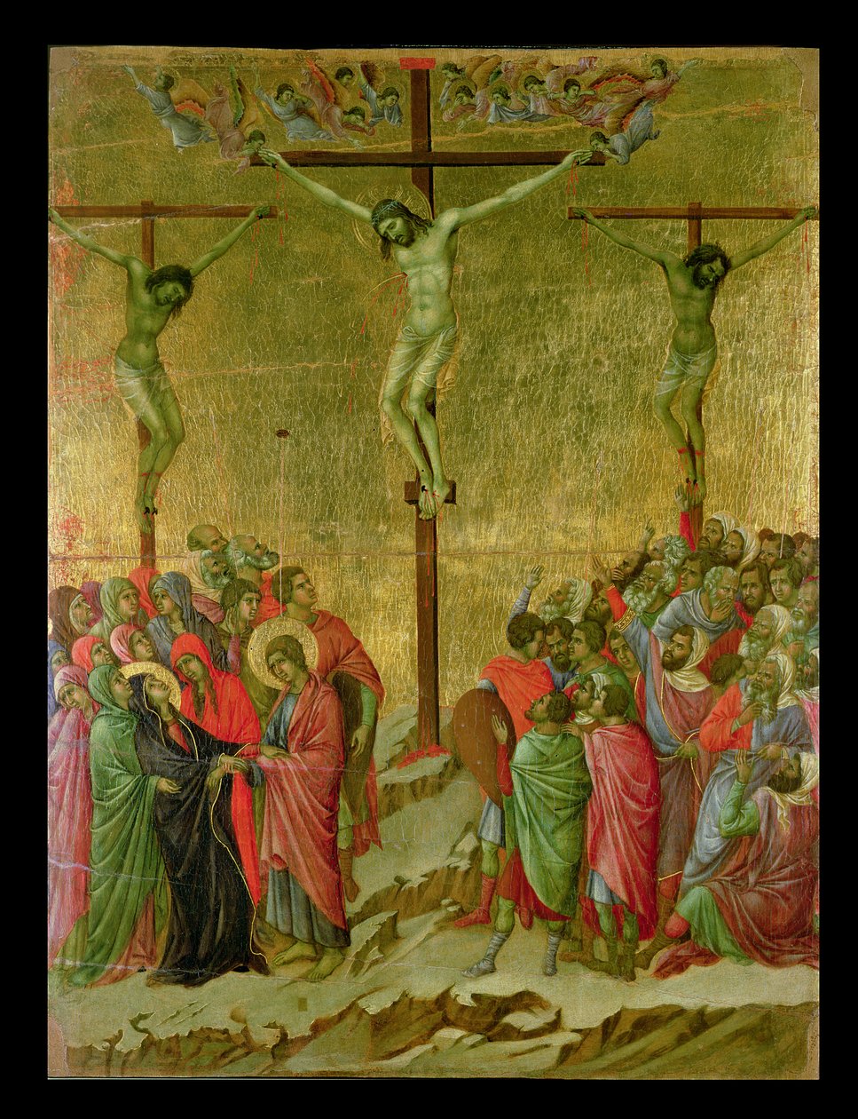 Crucifixión, 1308-11 de Duccio di Buoninsegna
