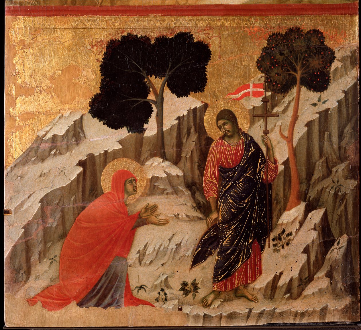 Aparición de Jesús a María Magdalena después de la resurrección. Retablo de la Maestà de Duccio di Buoninsegna