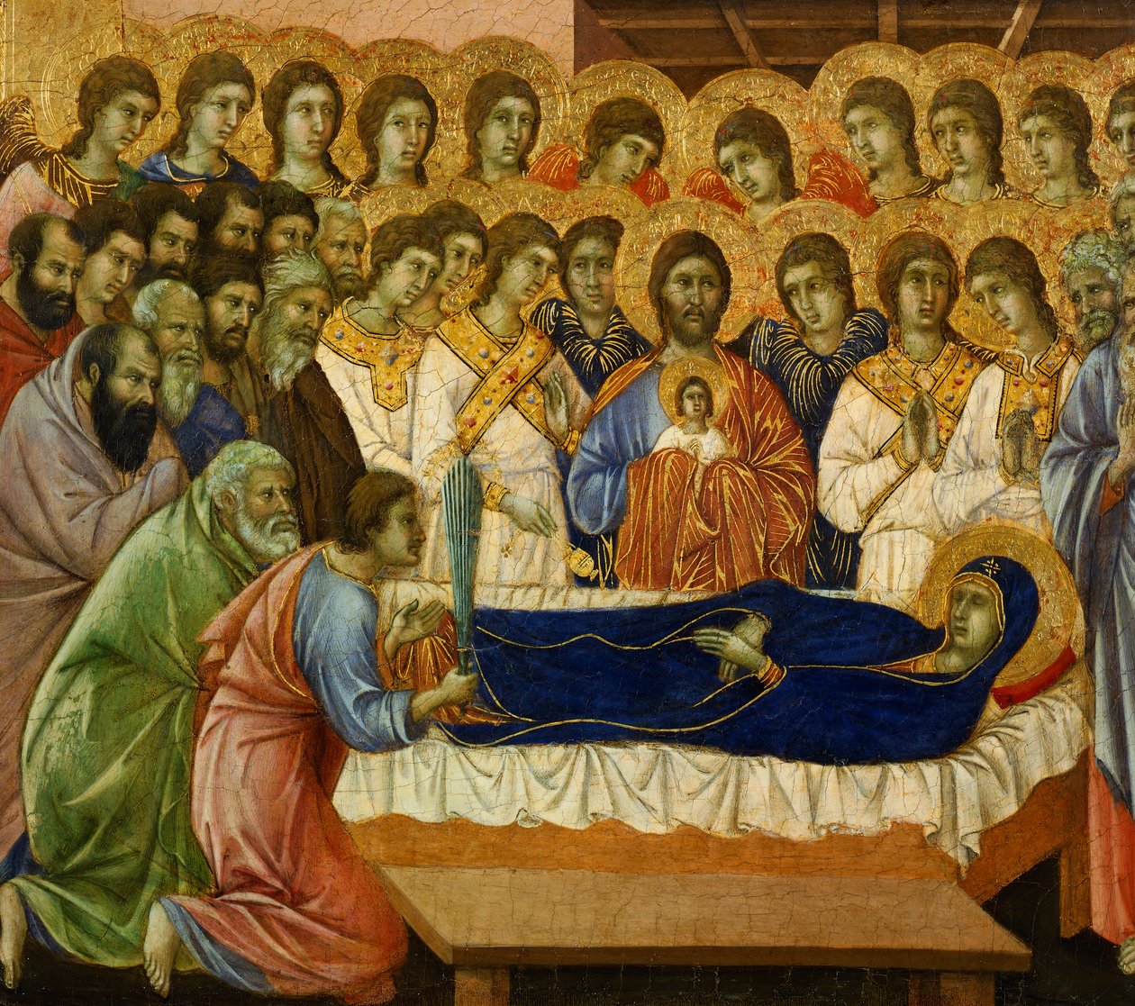 Dormición de la Virgen (detalle) de Duccio di Buoninsegna