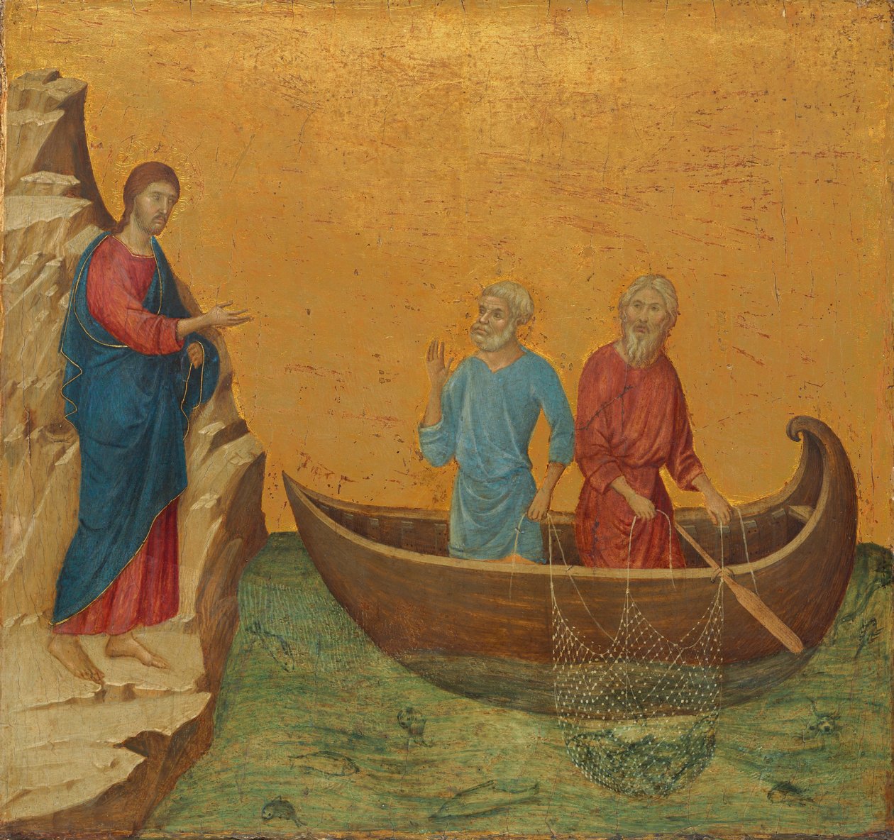 La llamada de los apóstoles Pedro y Andrés de Duccio di Buoninsegna