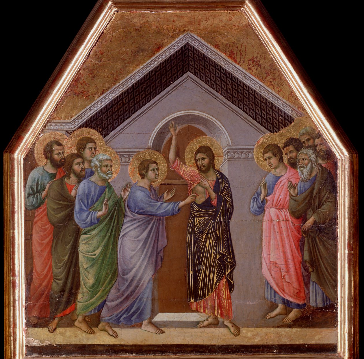 La incredulidad de Santo Tomás. Maestá de Duccio di Buoninsegna