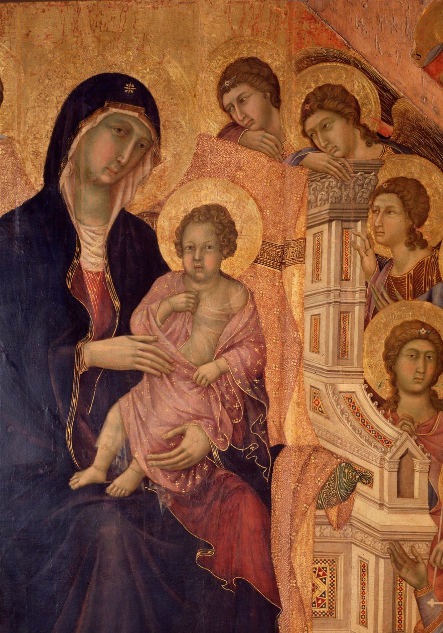 Virgen y niño en el trono (La Maestà) de Duccio di Buoninsegna