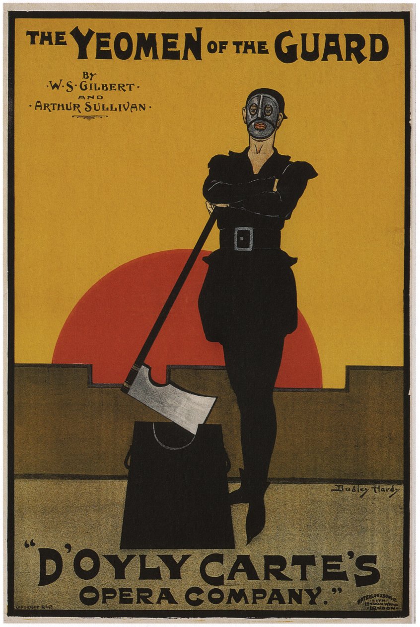 Póster para la Ópera The Yeomen of the Guard de Gilbert y Sullivan, 1897 de Dudley Hardy