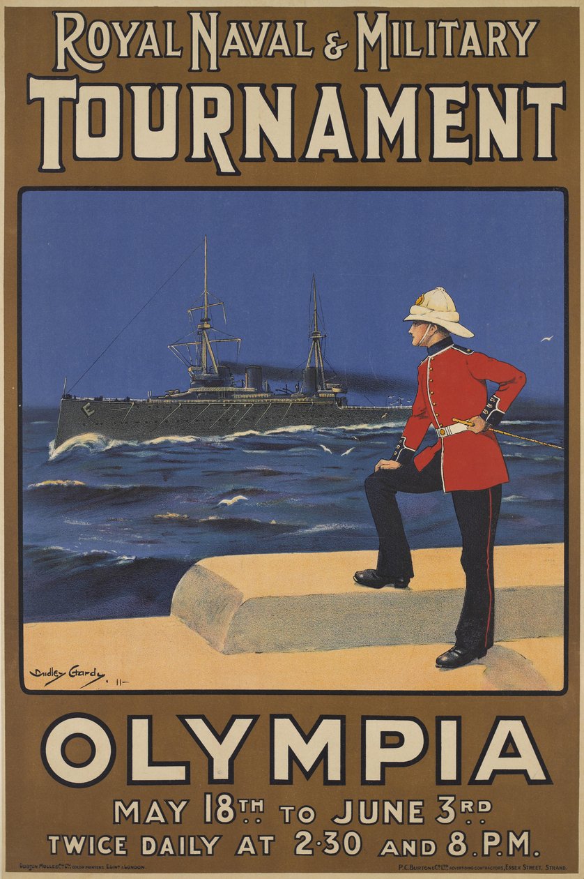 Póster para el Torneo Naval y Militar Real, 1910 de Dudley Hardy