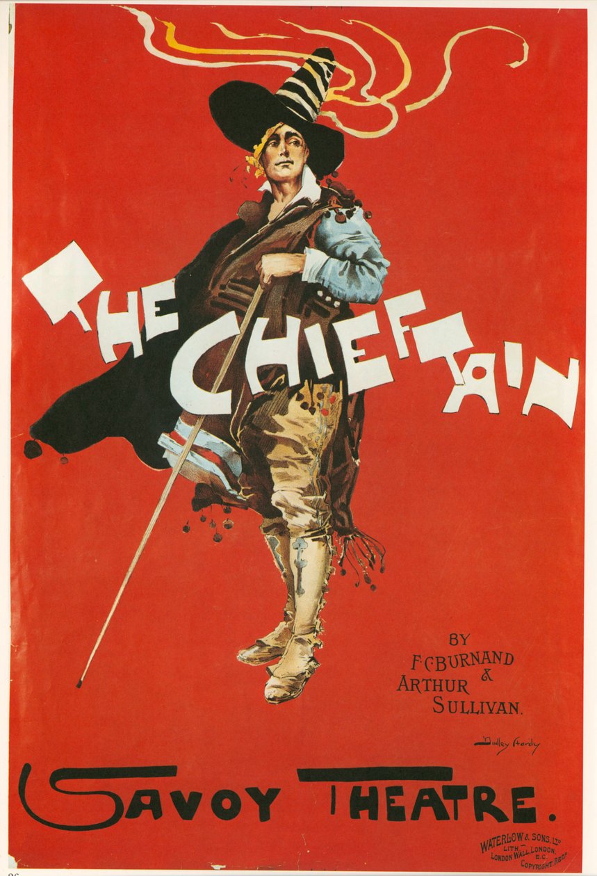 The Chieftain, Teatro Savoy, c.1898 (litografía en color) de Dudley Hardy