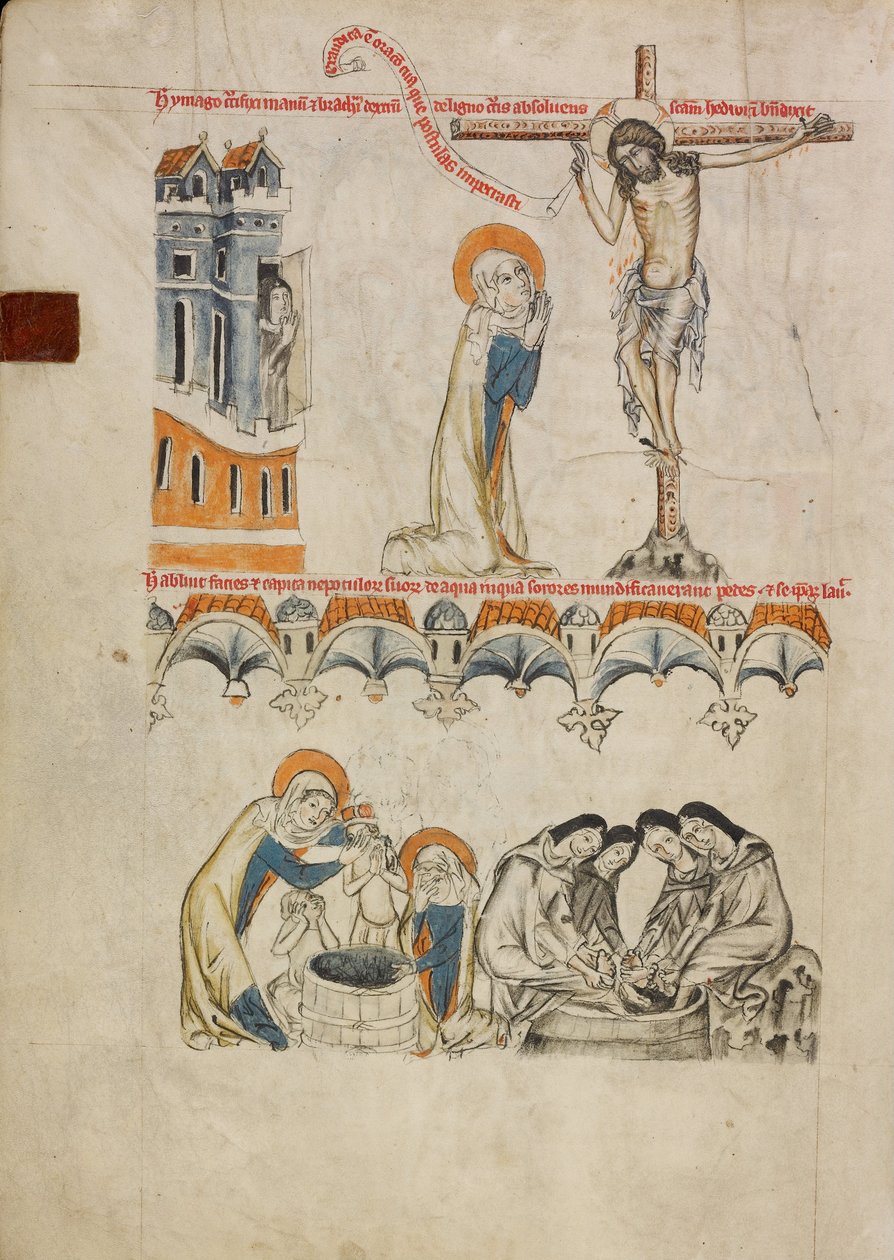 Cristo Bendiciendo a Santa Eduviges; Santa Eduviges Lavando la Cara de su Nieto de Duke Ludwig I of Liegnitz