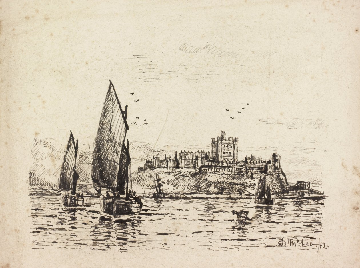 Frente al Castillo de Bamburgh de Duncan F. McLea