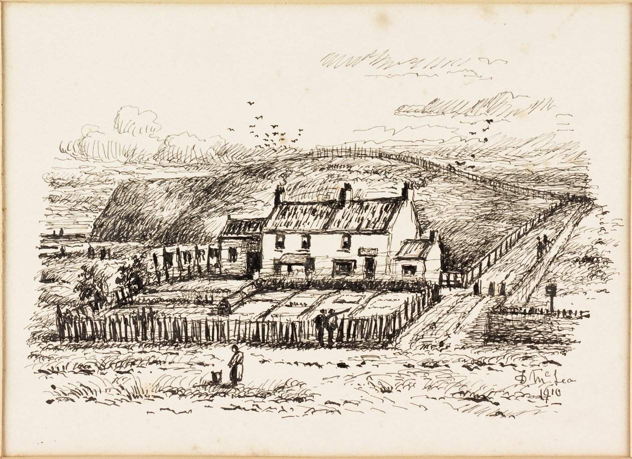 La colina de la casa de lavado y la cabaña de Betty Heron de Duncan F. McLea
