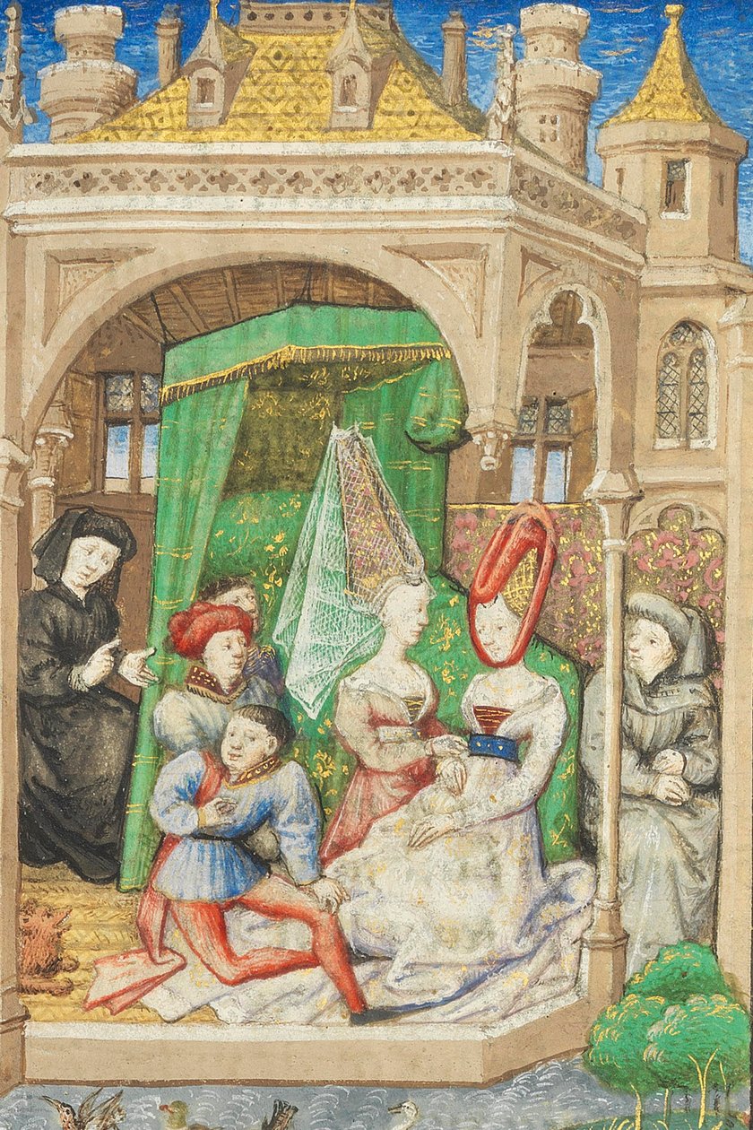 Página de "La Belle Dame Sans Merci" de Alain Chartier, París, principios del siglo XV de Dunois Master